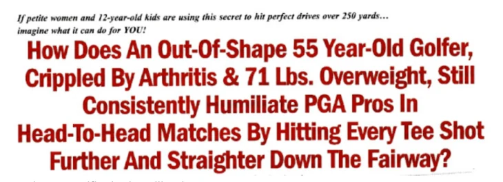 John Carlton headline: How Does An Out-Of-Shape 55 Year-Old Golfer, Crippled By Arthritis and 71 Lbs Overweight, Still Consistently Humiliate PGA Pros In Head-To-Head Matches