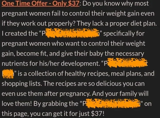 Order bump description copy opening with the intriguing question